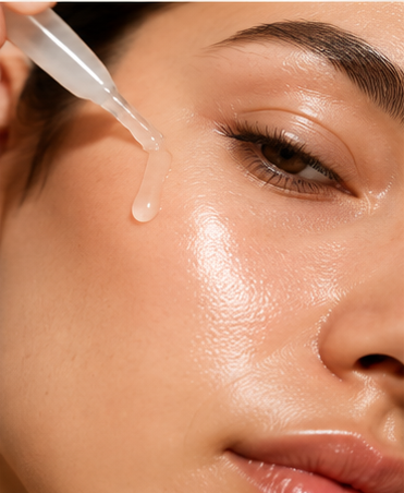Serum applied with a dropper